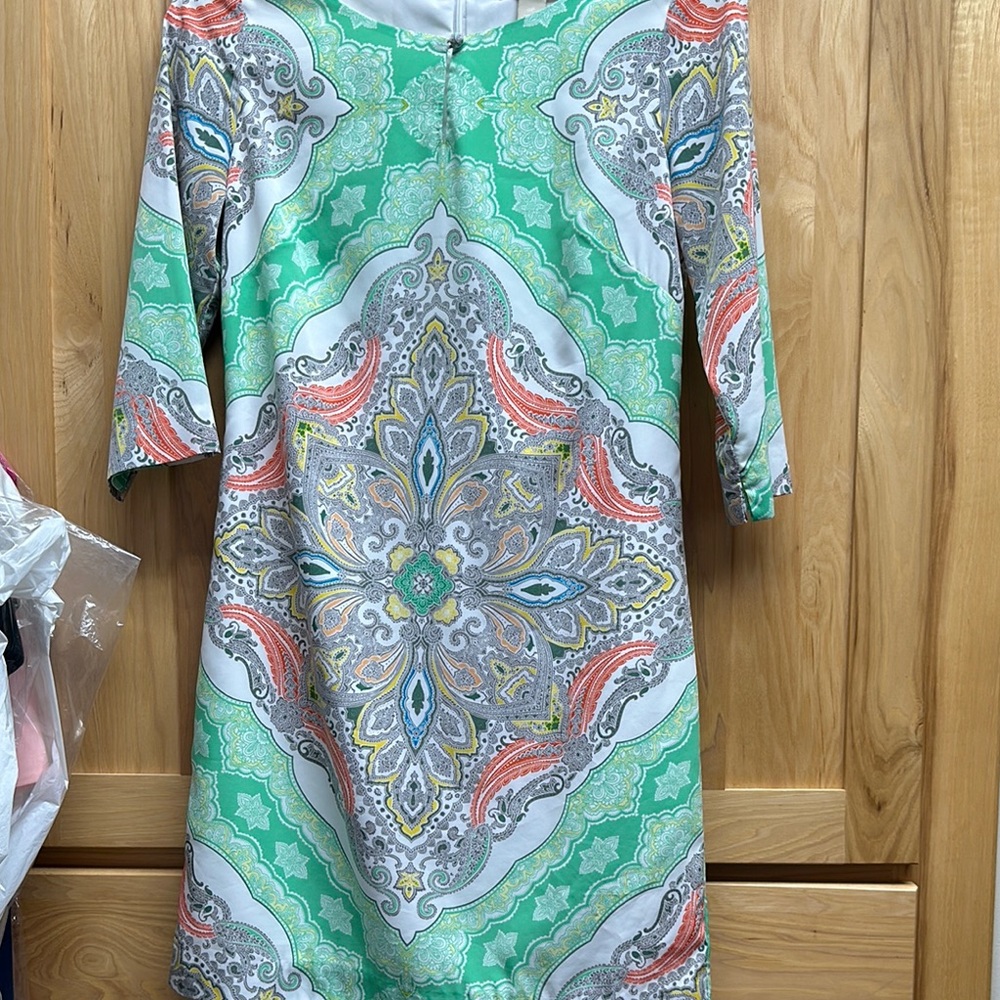 Banana Republic Green Paisley Dress